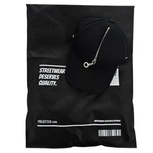 Inside Out Project ISR Black Zipper Baseball Cap O-Ring Snapback Streetwear Hat